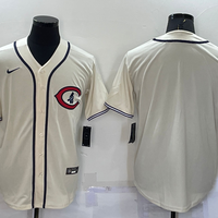 Men's Chicago Cubs1 Beige Blank Replica Jersey
