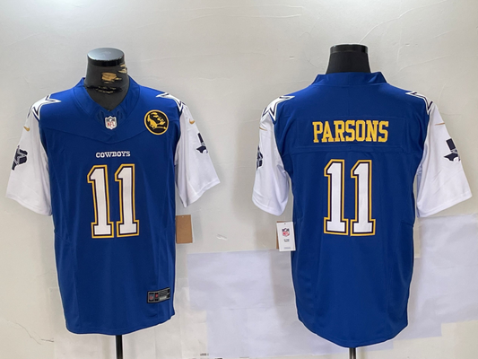 Men's Dallas Cowboys Micah Parsons #11 Royal Game Player Jersey1