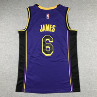 Men's Los Angeles Lakers LeBron James #6 Purple 2022/23 Swingman Jersey1 - Statement Edition