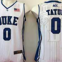 Men's Duke Blue Devils Jayson Tatum #0 White Player Jersey