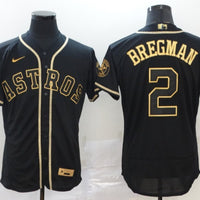 Men's Houston Astros Alex Bregman #2 Black Stitched Jersey1