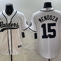 Men's Las Vegas Raiders Fernando Mendoza #15 White Game Player Jersey