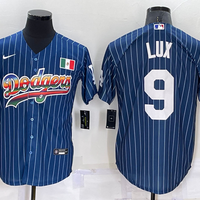Men's Los Angeles Dodgers Gavin Lux #9 Blue Stitched Jersey1