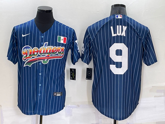 Men's Los Angeles Dodgers Gavin Lux #9 Blue Stitched Jersey1