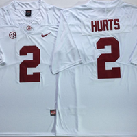 Men's Alabama Crimson Tide Jalen Hurts #2 White Player Game Jersey