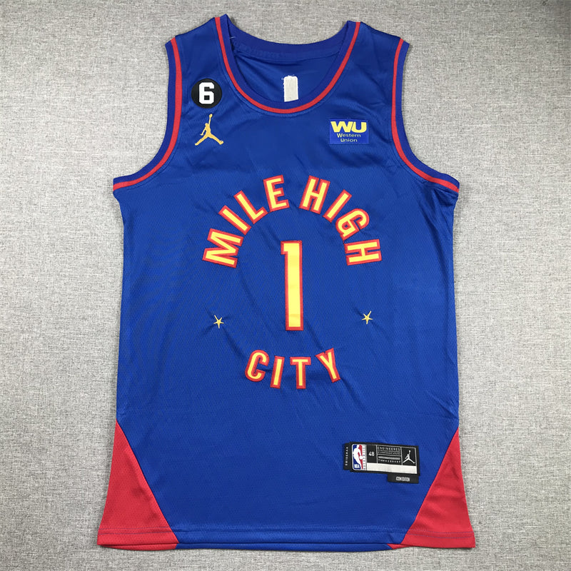 Men's Denver Nuggets Michael Porter Jr. #1 Blue 2022/23 Swingman Jersey1 - Statement Edition