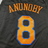 Men's New York Knicks OG Anunoby #8 Black Swingman Jersey - Statement Edition