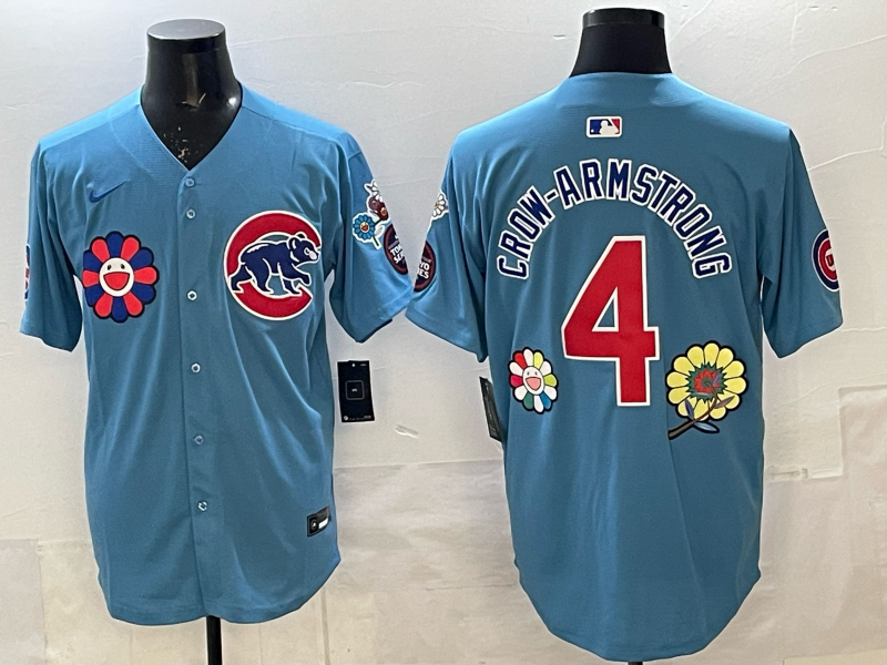 Men's Chicago Cubs Pete Crow-Armstrong #4 Blue Limited Player Jersey