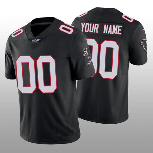 Custom1 Atlanta Falcons Black Classic Limited 100th Season Jersey1 Stitched American Football Jerseys