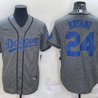 Men's Los Angeles Dodgers Kris Bryant Gray Replica Baseball Jersey1