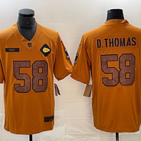 Men's Kansas City Chiefs Derrick Thomas #58 Brown 2023 Salute To Service Retired Player Limited Jersey1