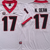 Men's Georgia Bulldogs Nakobe Dean #17 White Player Game Jersey