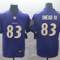 Men's Baltimore Ravens Willie Snead IV #83 Purple Game Jersey1