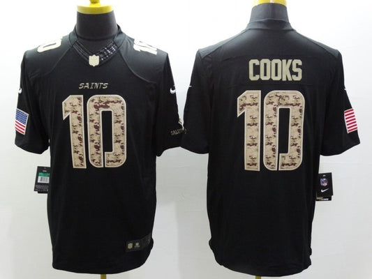 Men's New Orleans Saints Brandin Cooks #10 Black Game Player Jersey1