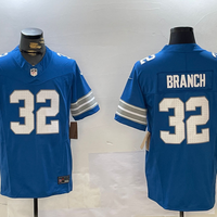 Men's Detroit Lions Brian Branch #32 Blue Game Jersey1