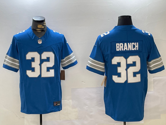 Men's Detroit Lions Brian Branch #32 Blue Game Jersey1