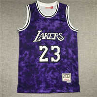 Men's Los Angeles Lakers LeBron James #23 Purple Galaxy Swingman Jersey1