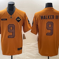 Men's Seattle Seahawks Kenneth Walker III #9 Brown 2023 Salute To Service Limited Jersey