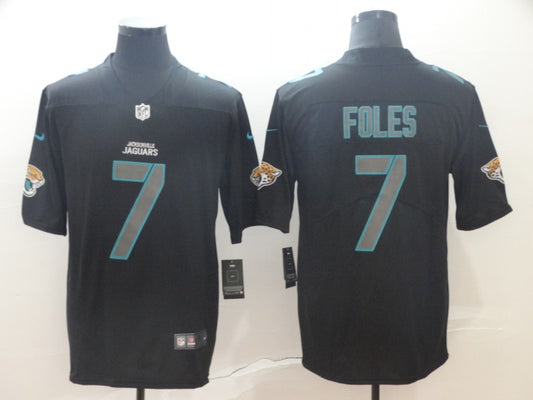 Men's Jacksonville Jaguars Nick Foles #7 Black Game Player Jersey1