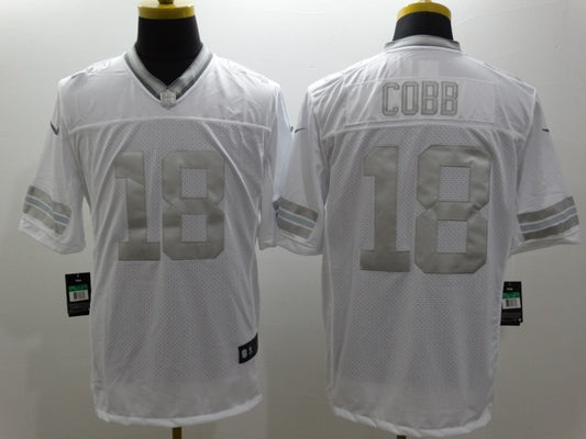 Men's Green Bay Packers Randall Cobb #18 White Game Jersey1