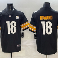 Men's Pittsburgh Steelers Will Howard #18 Black Team Game Jersey