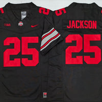 Men's Ohio State Buckeyes Bo Jackson #25 Black Player Game Jersey