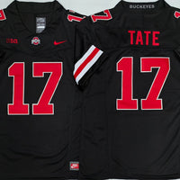 Men's Ohio State Buckeyes Carnell Tate #17 Black Player Game Jersey