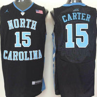 Men's North Carolina Tar Heels Vince Carter #15 Black Player Game Jersey