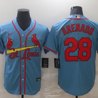 Men's St. Louis Cardinals Nolan Arenado #28 Blue Replica Baseball Jersey1