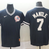 Men's New York Yankees Mickey Mantle #7 Navy Replica Player Jersey1