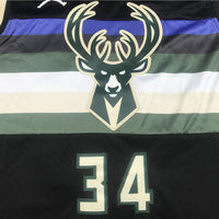 Men's Milwaukee Bucks Giannis Antetokounmpo #34 Black Replica Player Jersey1