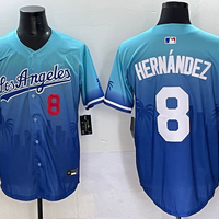 Men's Los Angeles Dodgers Enrique Hernandez #8 Blue Game Player Jersey