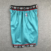 Men's Memphis Grizzlies Turquoise Hardwood Classics Basketball Shorts1