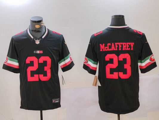 Men's San Francisco 49ers Christian McCaffrey #23 Black Vapor F.U.S.E. Limited Jersey1