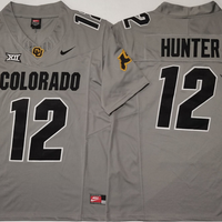 Men's Colorado Buffaloes Buffs Hunter #12 Grey Player Game Jersey