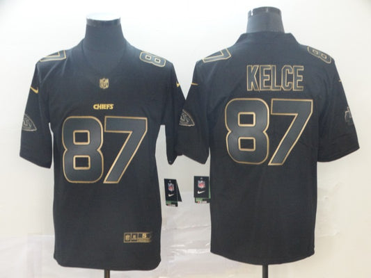 Men's Kansas City Chiefs Travis Kelce #87 Black Player Jersey1