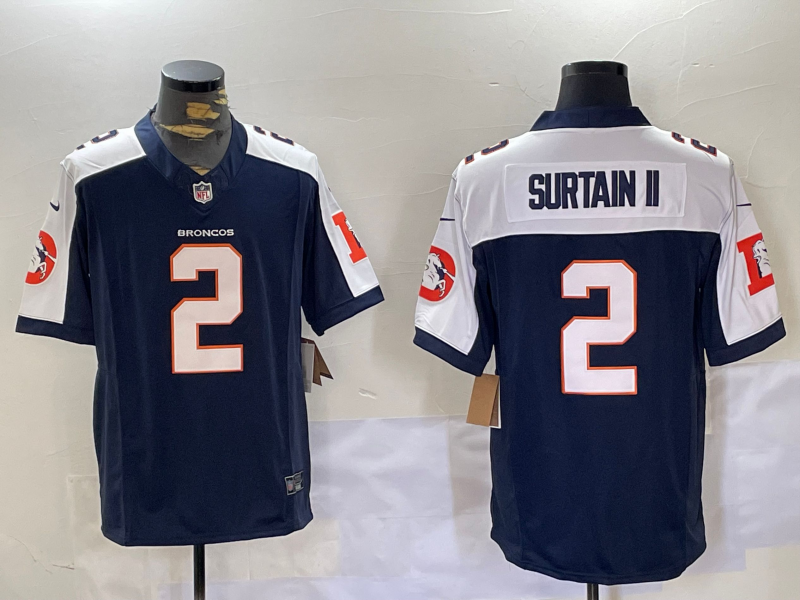 Patrick Surtain II Denver Broncos Navy Jersey