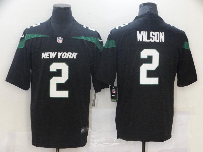 Men's New York Jets Zach Wilson #2 Black Alternate Game Jersey1