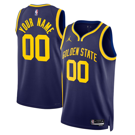 Men's Golden State Warriors Navy 2022/23 Swingman Custom Jersey1 - Statement Edition