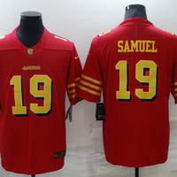 Men's San Francisco 49ers Deebo Samuel #19 Red Player Jersey1