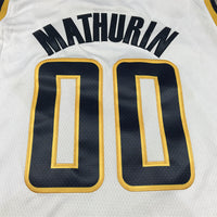Men's Indiana Pacers Bennedict Mathurin #00 White 2022/23 Swingman Jersey1 - Association Edition