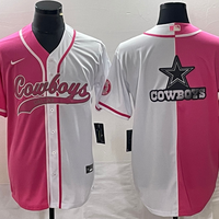 Men's Dallas Cowboys Pink/White Game Jersey1