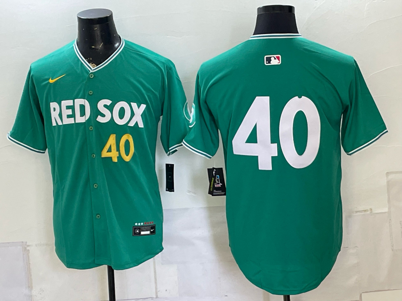 Men's Boston Red Sox Willson Contreras #40 Green 2025 City Connect Limited Player Jersey