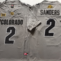 Men's Colorado Buffaloes Shedeur Sanders #2 Grey Game Jersey