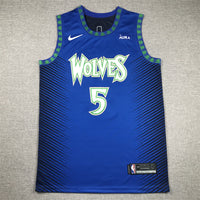 Men's Minnesota Timberwolves Anthony Edwards #5 Blue Swingman Jersey1 - City Edition