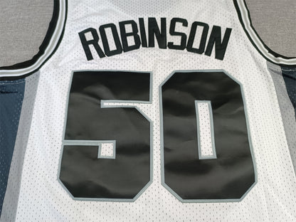 Men's San Antonio Spurs David Robinson White 1998-99 Classics Swingman Jersey1