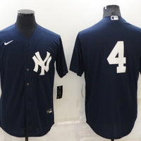 Men's New York Yankees Lou Gehrig #4 Navy Replica Player Name Jersey1
