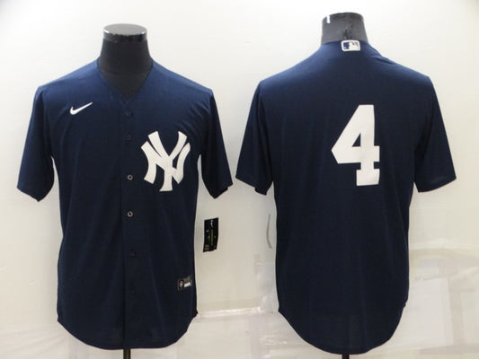 Men's New York Yankees Lou Gehrig #4 Navy Replica Player Name Jersey1