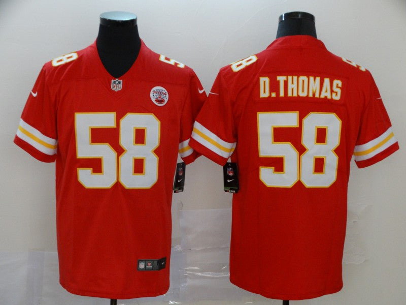 Derrick Thomas #58 Kansas City Chiefs Red Game Jersey - JerseysFreak