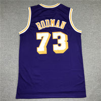 Men's Los Angeles Lakers Dennis Rodman Classics Swingman Jersey1 - Retro Purple